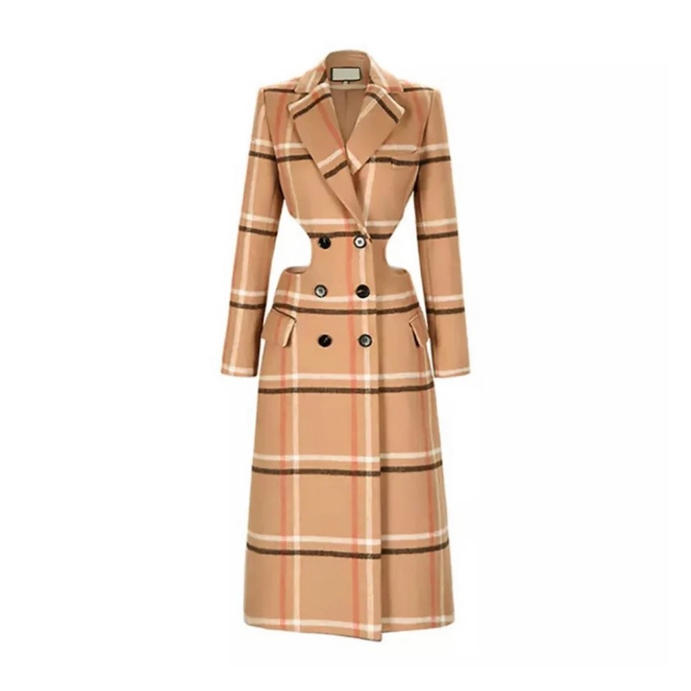 Unique wool trench coat